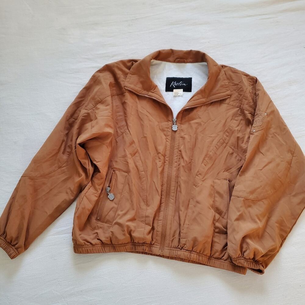 Vintage kaelin brown jacket zipup xl